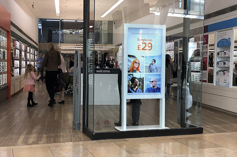 2500cd 55 inch High Bright Sunreadable Commercial Grade 24/7 Window Display Monitors