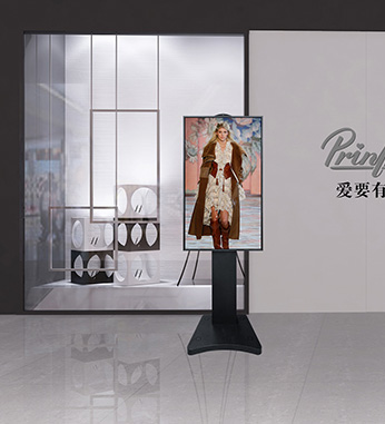 43/49/55 inch high brightness retail shop window displays advertising screen