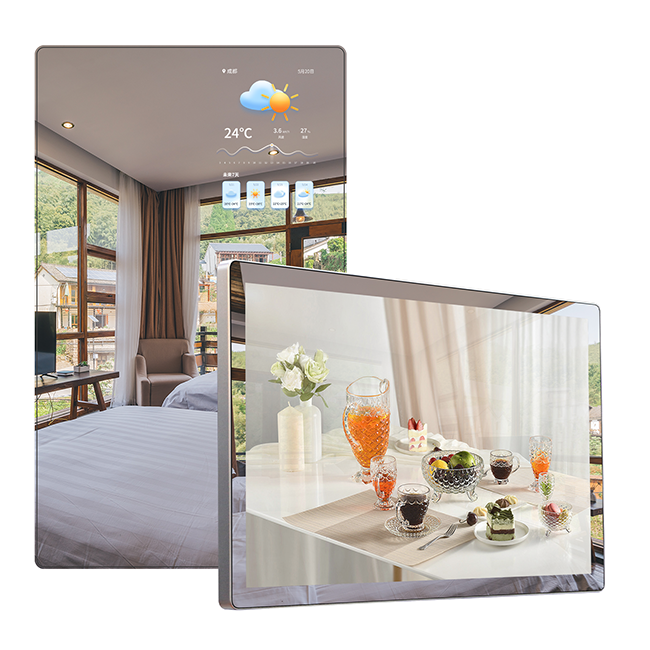 magic mirror wall mounted lcd advertising screen display with motion sensor