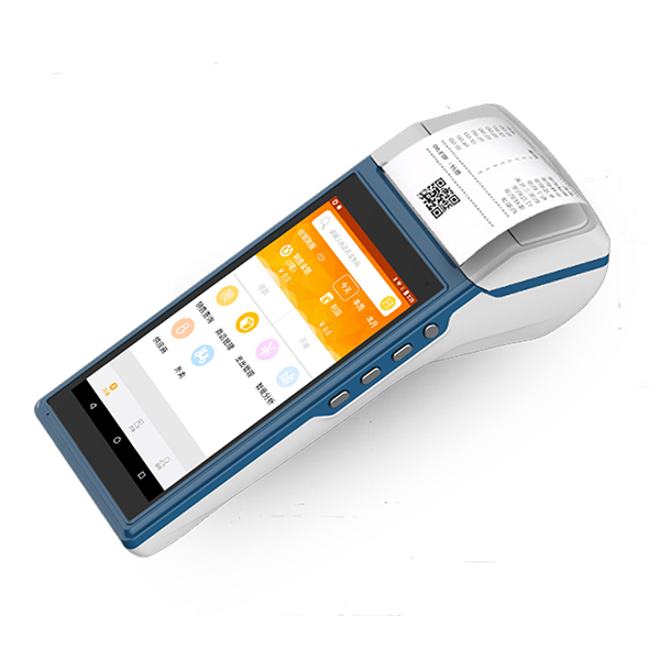 ZXTLCD 4G Android7.1 system handheld POS terminal machine with printer  